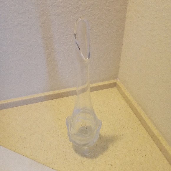 Viking Swung Glass Vase With cabbage Leaf Pattern. - Picture 5 of 6